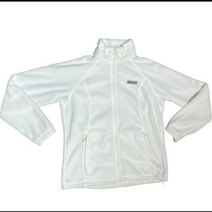 Women’s white Benton Springs Columbia fleece jacket